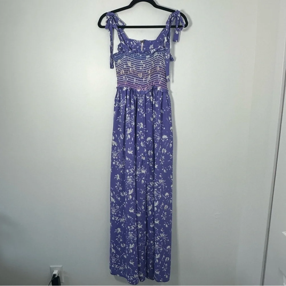 Free People Color My World Jumpsuit Purple Size XS Boho Cottagecore